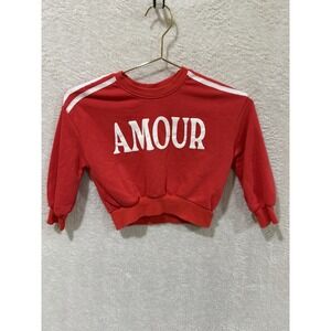 Grayson Mini Girls Crewneck Sweatshirt Amour  Red Size 4T Love